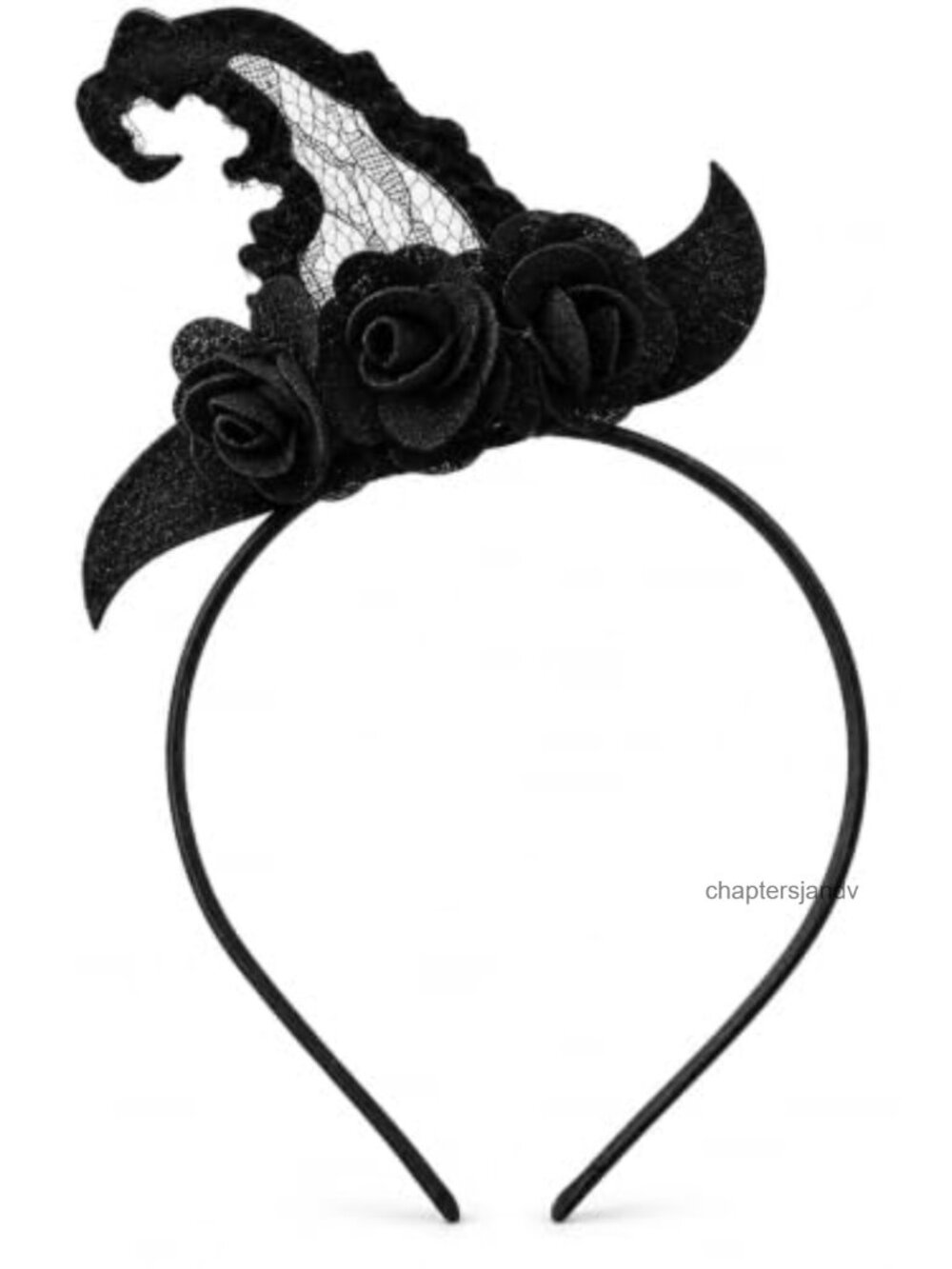 Mini Witch Hat Headband Lace Rose Halloween Costume Accessory
